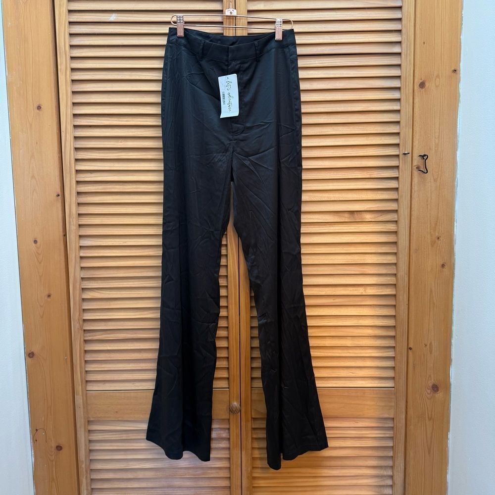 NWT 12th Tribe Black wide leg Pants size small